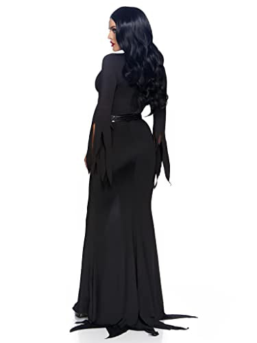 Leg Avenue Women's 3 Pc Immortal Mistress Costume with Dress, Belt, Necklace, Black, Medium-Large