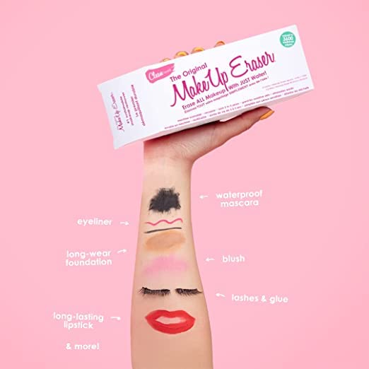 The Original MakeUp Eraser, Erase All Makeup With Just Water, Including Waterproof Mascara, Eyeliner, Foundation, Lipstick, and More (Clean White)