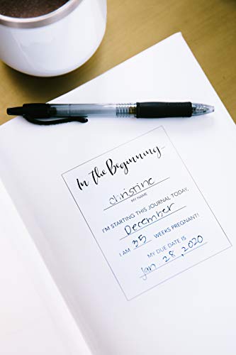 Pearhead Pregnancy Journal, Guided Pregnancy Keepsake Prompted Journal, Gender-Neutral Baby Accessory for New and Expecting Moms, Ivory