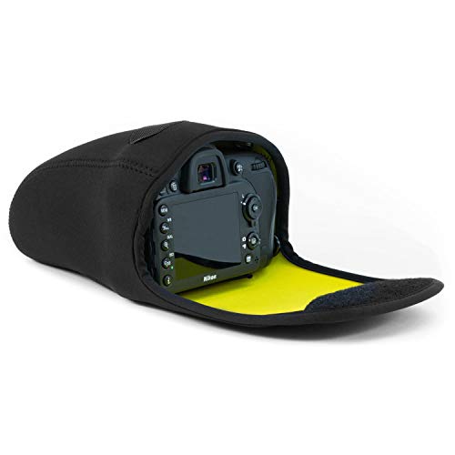 Megagear Nikon D5600, D3400, D5500, D7200, D3300, D810, D5300, D610, D7100, D600, D800, D3200 Ultra Light Neoprene Camera Case, With Carabiner - Black - MG091