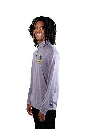 Ultra Game NBA Men's Quarter Zip Long Sleeve Pullover T-Shirt