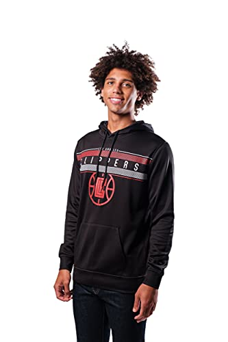 Ultra Game NBA Men's Fleece Midtown Pullover Sweatshirt, Black, Small