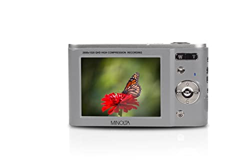 Minolta MND20 44 MP / 2.7K Ultra HD Digital Camera (Silver)