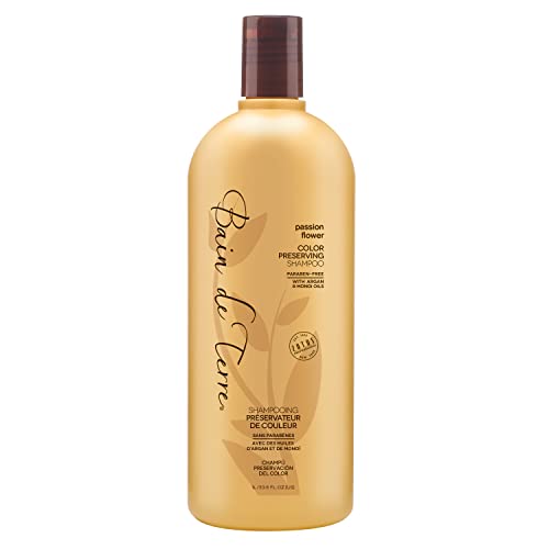 Bain de Terre Color Preserving Shampoo | Passion Flower | Color-Treated Hair | Argan and Monoi Oils | Paraben Free | 33.8 Fl Oz
