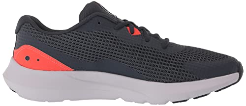 Under Armour Men's Surge 3 Running Shoe, (404) Downpour Gray/After Burn/White, 7.5