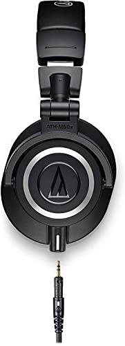 Audio-Technica ATH-M50X Professional Studio Monitor Headphones, Black, Professional Grade, Critically Acclaimed, with Detachable Cable