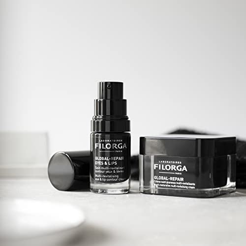 Filorga Global-Repair Intensive Anti Aging Face Serum, Skincare Treatment With Ceramides, Omegas, and Vitamins For Skin Firming, Wrinkle Reduction, and Complexion Evening, 1 fl. oz.