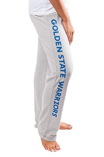 Ultra Game NBA Golden State Warriors Womens Sleepwear Super Soft Hacci Pajama Loungewear Pants, Heather Gray, Large