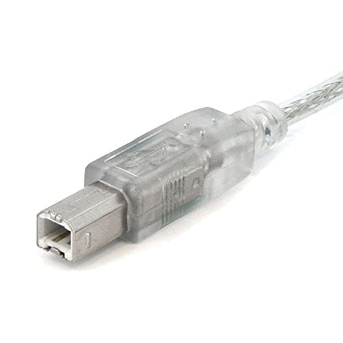 StarTech.com 10 ft Transparent USB 2.0 Cable - A to B - USB Cable - USB (M) to USB Type B (M) - 10 ft - Transparent - USBFAB10T