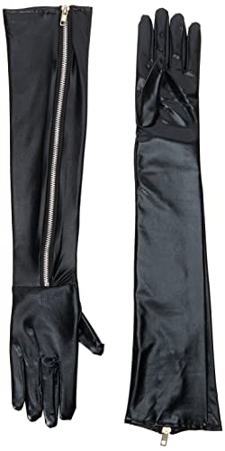 Leg Avenue Women's OS Opera Gloves, Wet Black, One Size