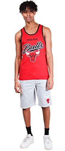 Ultra Game NBA Chicago Bulls Mens Jersey Tank Top Mesh Sleeveless Muscle T-Shirt, Team Color, XX-Large
