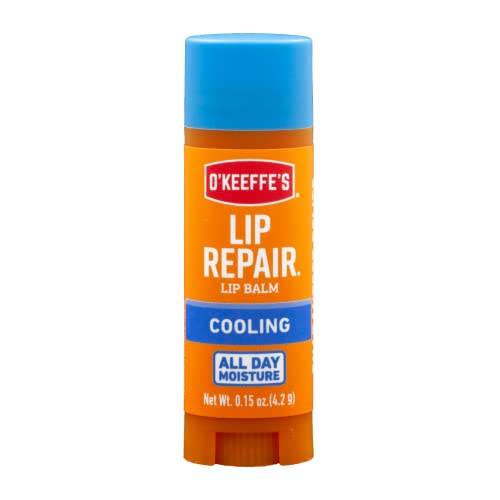 O'Keeffe's Cooling Relief Lip Repair Lip Balm for Dry, Cracked Lips, Stick, (Pack of 2)