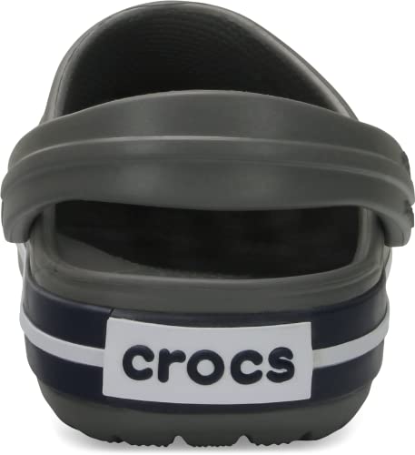 Crocs Unisex-Child Crocband Clogs (Todder Shoes), Smoke/Navy, 9 Toddler