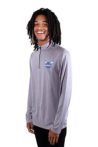 Ultra Game NBA Men's Quarter Zip Long Sleeve Pullover T-Shirt