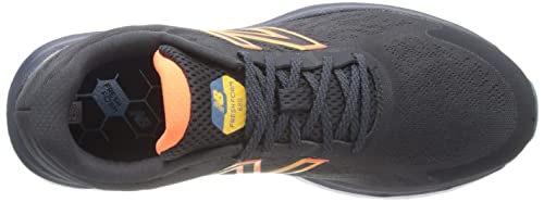 New Balance Men's Fresh Foam 680 V7 Running Shoe, Black/Vibrant Orange/Vibrant Apricot, 11