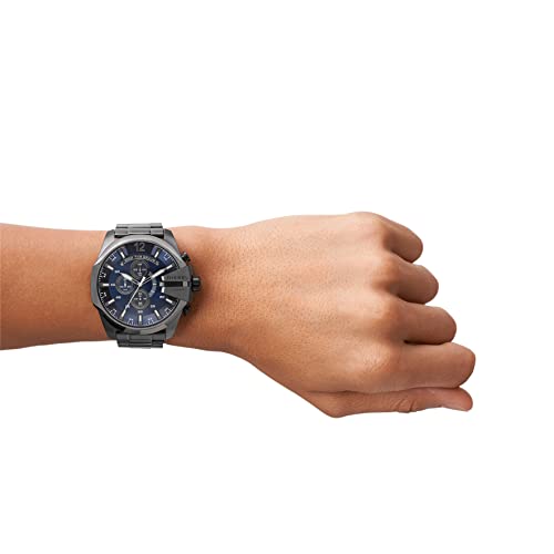 Diesel Men's 51mm Mega Chief Quartz Stainless Steel Chronograph Watch, Color: Gunmetal (Model: DZ4329)