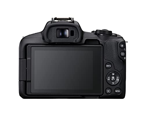 Canon EOS R50 Mirrorless Vlogging Camera (Black) w/RF-S18-45mm F4.5-6.3 is STM Lens, 24.2 MP, 4K Video, Subject Detection and Tracking, Compact, Smartphone Connection, Content Creator