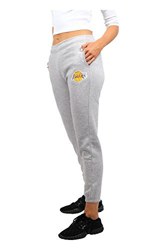 Ultra Game NBA Los Angeles Lakers Relax Fit Jogger, Heather Gray, Small