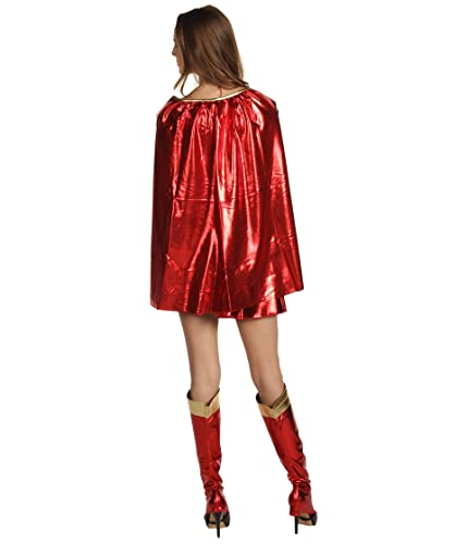 Secret Wishes womens Costume Supergirl Adult Party Supplies, Red/Blue, Plus