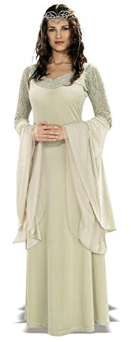 Rubie's womens Lord of the Rings Deluxe Queen Arwen Dress and Tiara Party Supplies, Green, Standard US
