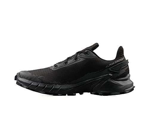Salomon Men's Alphacross 4 GTX Trail Running Shoe, Black, 13
