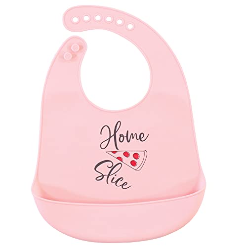 Hudson Baby Unisex Baby Silicone Bibs, Home Slice, One Size