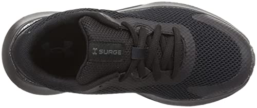 Under Armour Boy's Surge 3 Running Shoe, Black (002)/Black, 7 Big Kid