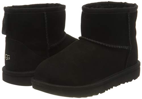 UGG Kids' Classic Mini II Boot, Black, 3 M US Little Kid