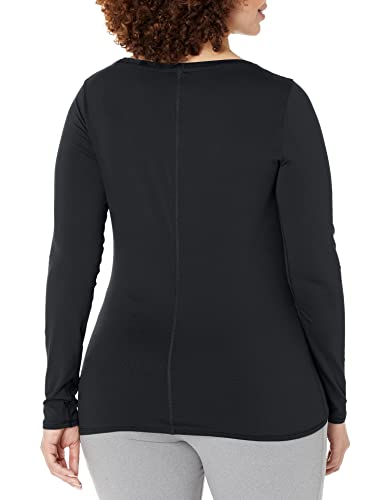 Under Armour Women's HeatGear Armour Long-Sleeve T-Shirt , Black (001)/Metallic Silver , X-Small