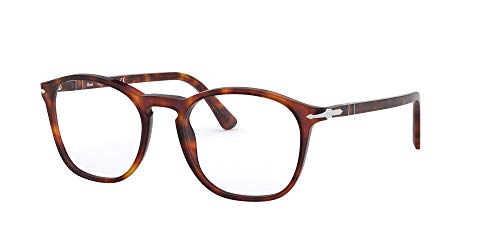 Persol PO3007VM Square Prescription Eyewear Frames, Havana/Demo Lens, 50 mm