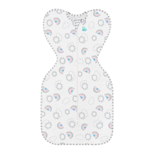Love to Dream Swaddle UP Self-Soothing Sleep Sack 13-19 lbs, Dramatically Better Sleep, Snug Fit Calms Startle Reflex, 1.0 TOG, Rainbow, Medium