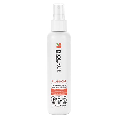 Biolage All-In-One Coconut Infusion | Multi-Benefit Treatment Spray For All Hair Needs | With Coconut | For All Hair Types | Sulfate and Paraben-Free | Vegan | 5 Fl. Oz