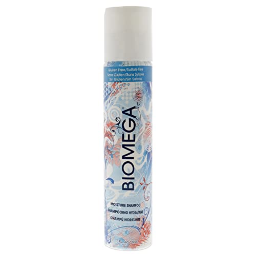 BIOMEGA Moisture Shampoo, 10 Oz, Creates Fuller Volume, Hydrating Formula Cleanses Hair while Infusing it with Omega-Rich Moisturizers and Keratin Amino Acids