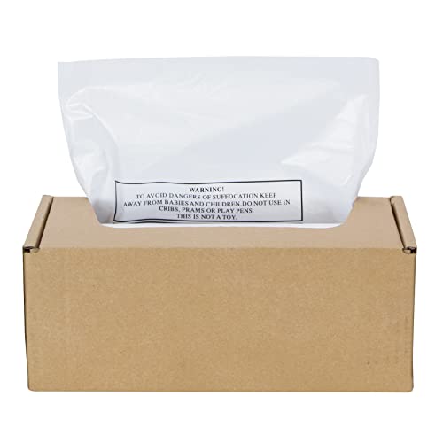 Fellowes Powershred Shredder for 2127/3140/3250/4250 Series 50 Bags and Ties (3604101), 50 Gallon, clear