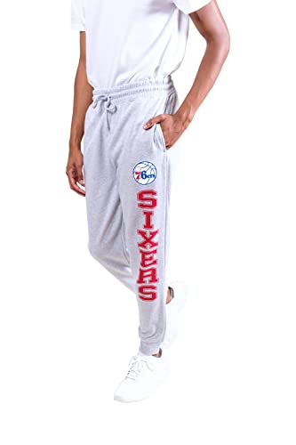 Ultra Game NBA Men's Soft Team Jogger Sweatpants, Heather Gray, Large
