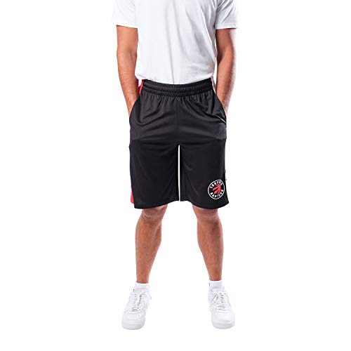 Ultra Game NBA Toronto Raptors Mens Mesh Basketball Shorts, Black, XX-Large