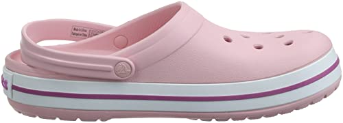 Crocs Unisex Crockband Clogs, Pearl Pink/Wild Orchid, 9 US Women