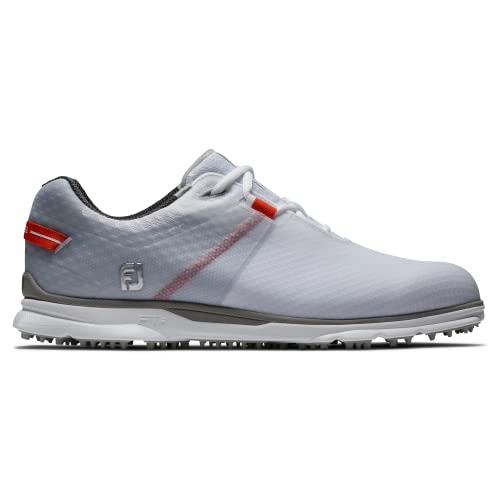 FootJoy Men's Pro|sl Sport Golf Shoe, White/Orange, 11.5