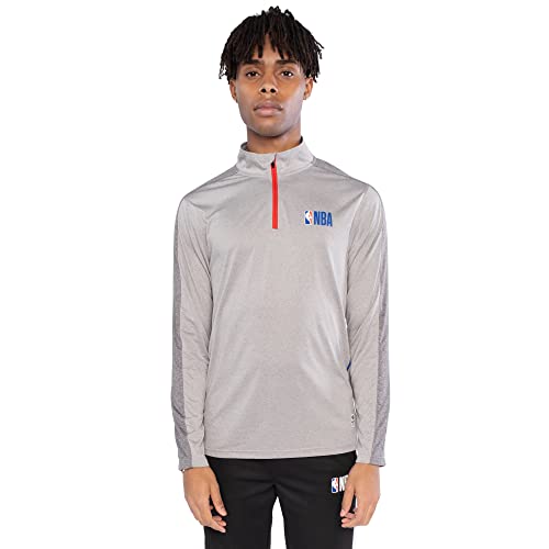 NBA Men's Long Sleeve Active Quarter Zip Pullover T-Shirt