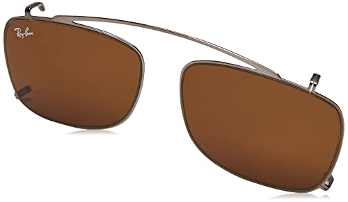 Ray-Ban RX5228C Square Prescription Eyeglass Frames, Gunmetal/Dark Brown, 55 mm