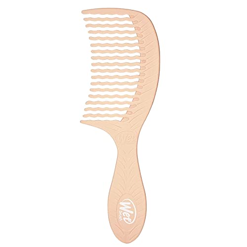 Wet Brush Go Green Coconut Oil Infused Treatment Comb - Wide Tooth Hair Detangler with WaveTooth Design that Gently and Glides Through Tangles - No Split Ends and No Damage