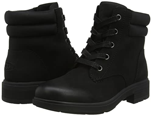UGG Women's Harrison LACE Fashion Boot, Black Leather, 8