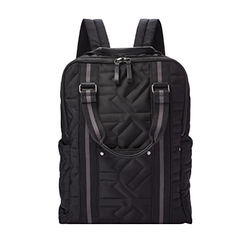 Fossil Men's Houston Fabric Travel Backpack Bag, Black , (Model: MBG9578001)