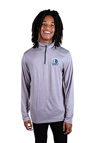 Ultra Game NBA Men's Quarter Zip Long Sleeve Pullover T-Shirt