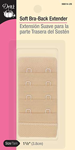 Dritz 1-1/2' Soft Back Bra Extender, 1-1/2-Inch, Beige