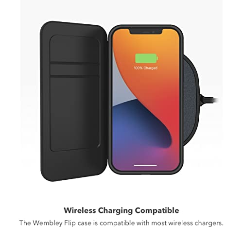 GEAR4 Wembley Flip Wilma Compatible with iPhone 12 Plus/iPhone 12 Pro 6.1 Case, Advanced Impact Protection with Integrated D30 Technology, Anti-Yellowing, Phone Cover - Transparent