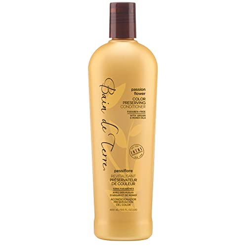 Bain de Terre Color Preserving Conditioner | Passion Flower | Color-Treated Hair | Argan and Monoi Oils | Paraben Free | 13.5 Fl Oz
