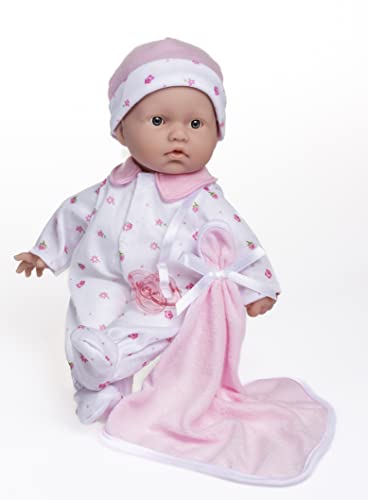 Caucasian 11-inch Small Soft Body Baby Doll | JC Toys - La Baby | Washable |Removable Pink Outfit w/ Hat and Blanket | For Children 12 Months +