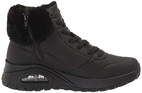 Skechers Women's Sneaker Fashion Boot, Black/Black, 6