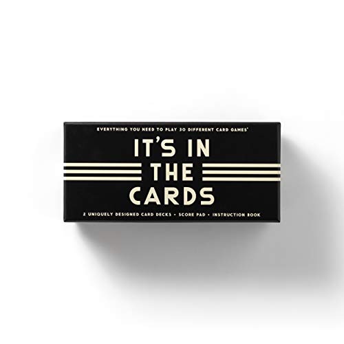 Brass Monkey It’s in The Cards Playing Cards Game Set – Includes 2 Uniquely Designed Card Decks and Instruction Book – Ideal for Game Night – Entertaining Gift Idea
